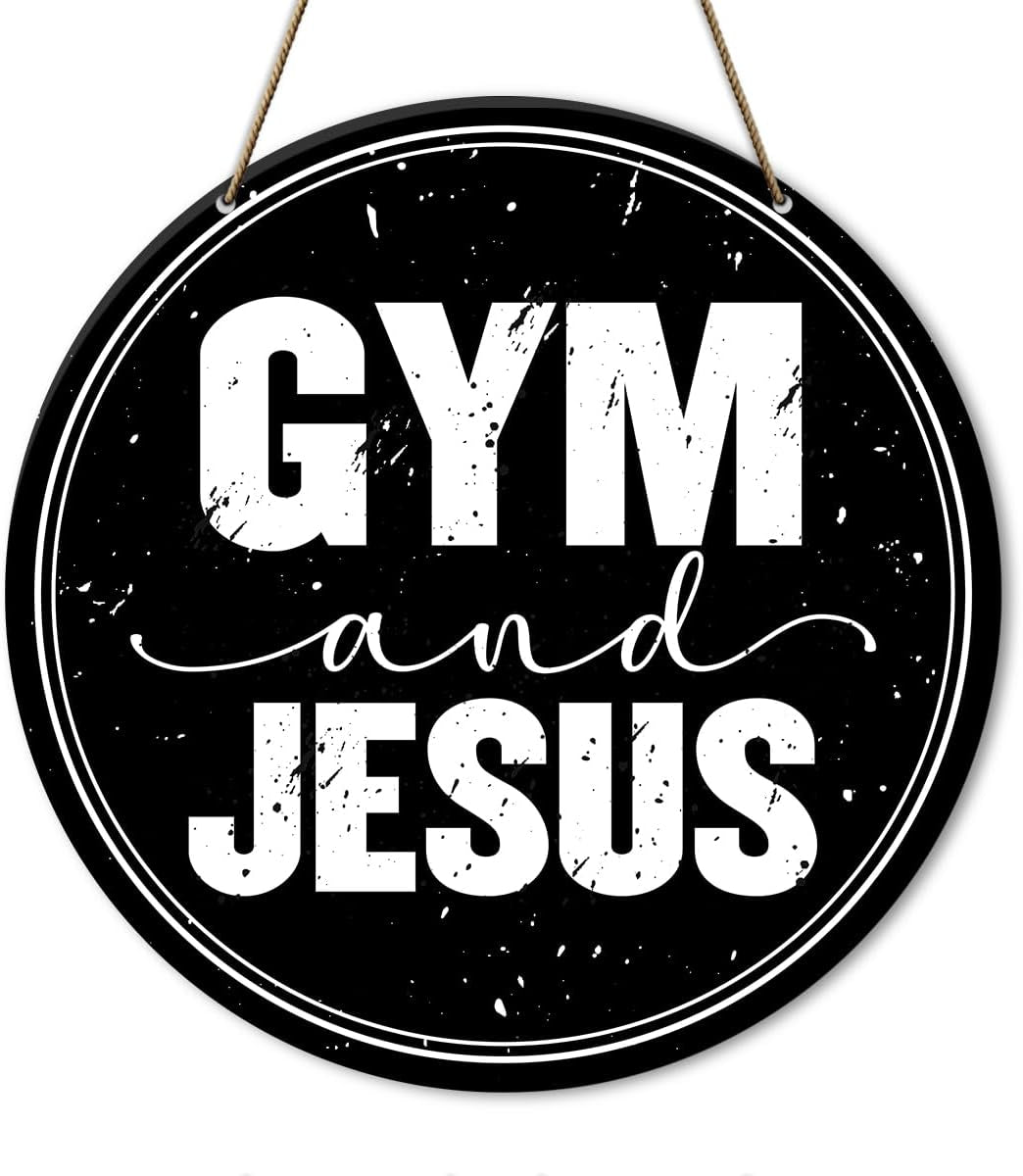 Gym Sign Decor, Home Gym Sign, Workout Room Fitness Room Decor Gym Sign Decoration, Gym Gift for Trainer Exercise Lover, Gym and Gym