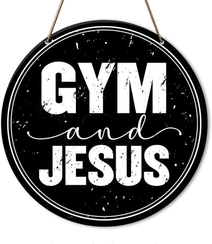 Gym Sign Decor, Home Gym Sign, Workout Room Fitness Room Decor Gym Sign Decoration, Gym Gift for Trainer Exercise Lover, Gym and Gym
