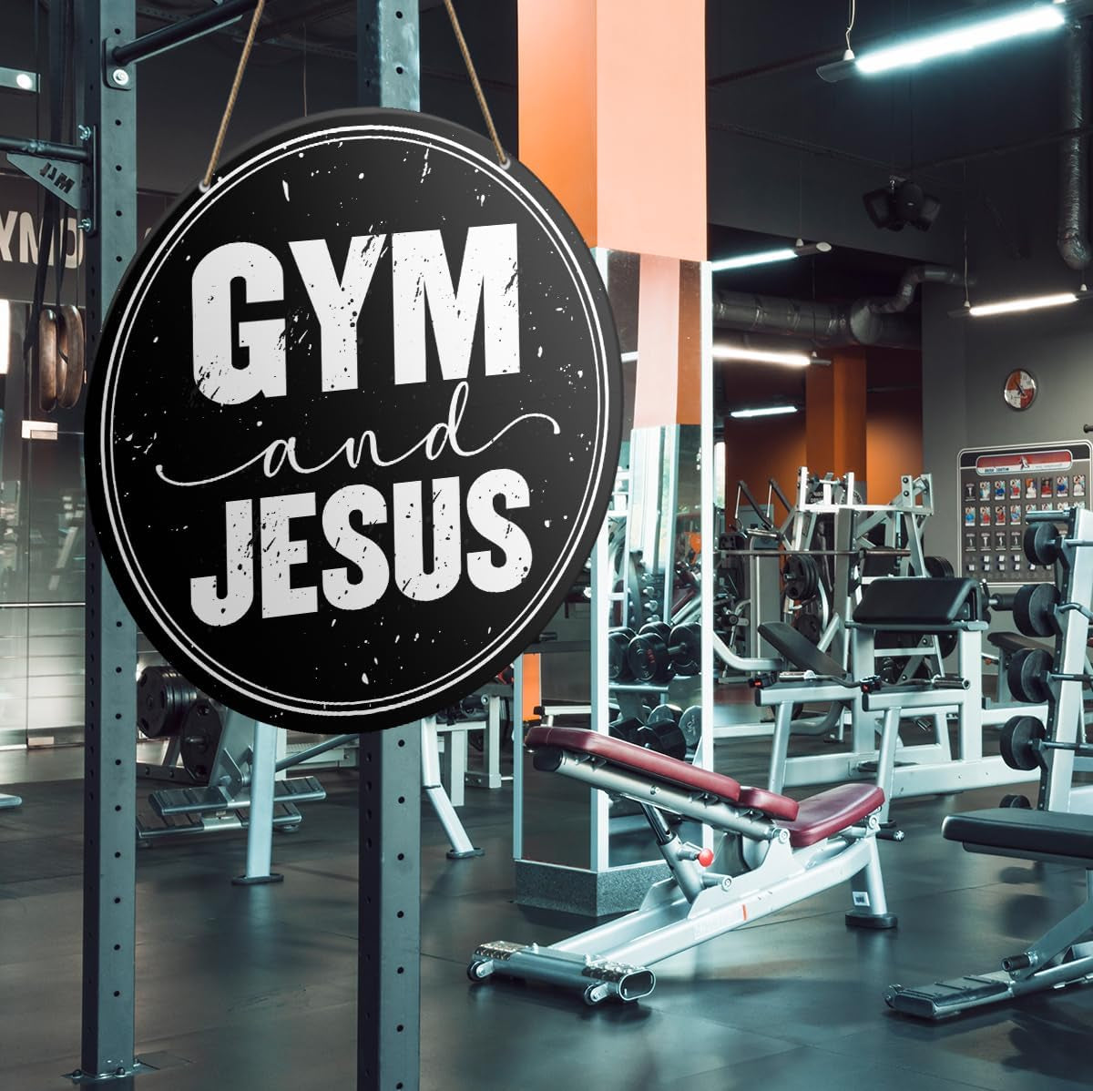 Gym Sign Decor, Home Gym Sign, Workout Room Fitness Room Decor Gym Sign Decoration, Gym Gift for Trainer Exercise Lover, Gym and Gym