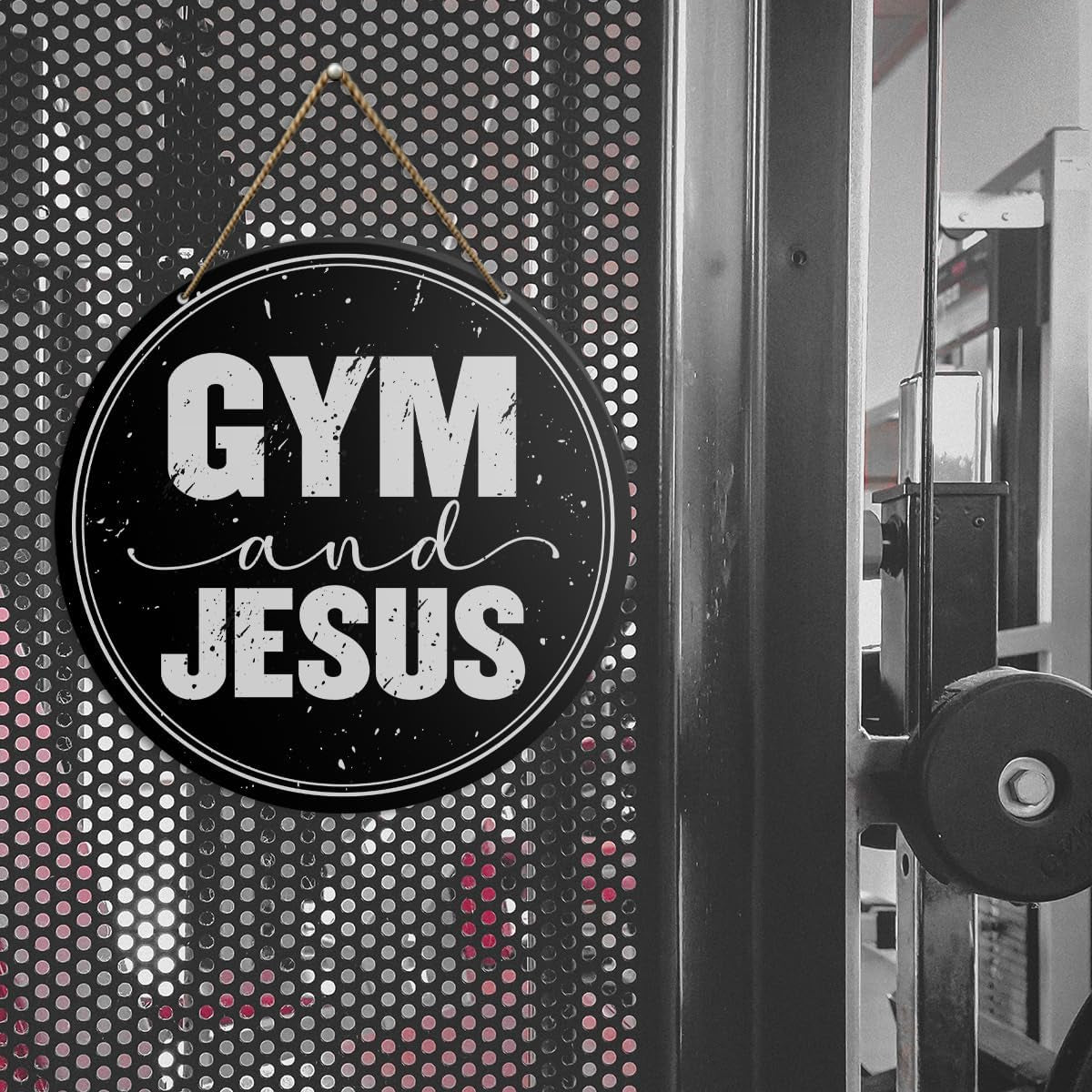 Gym Sign Decor, Home Gym Sign, Workout Room Fitness Room Decor Gym Sign Decoration, Gym Gift for Trainer Exercise Lover, Gym and Gym