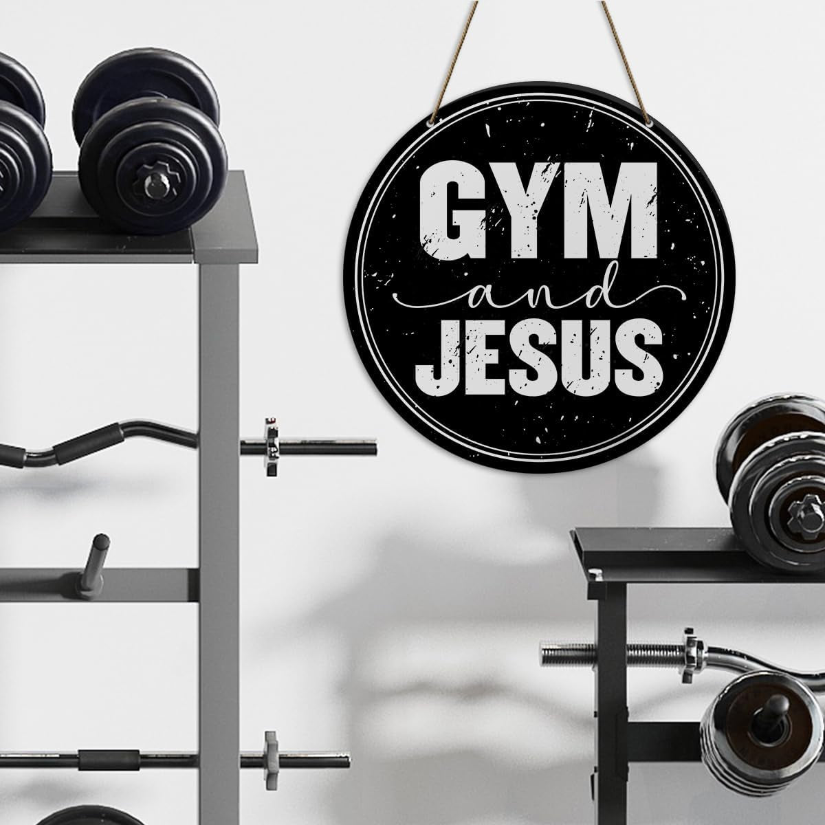 Gym Sign Decor, Home Gym Sign, Workout Room Fitness Room Decor Gym Sign Decoration, Gym Gift for Trainer Exercise Lover, Gym and Gym
