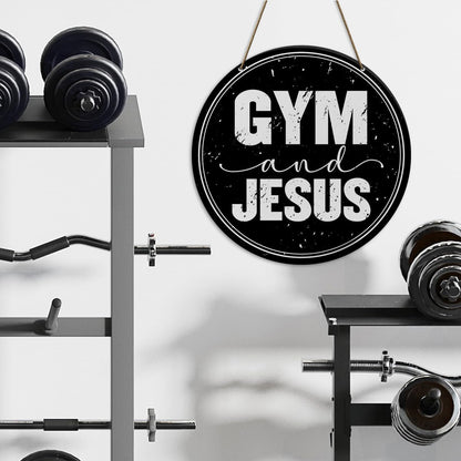 Gym Sign Decor, Home Gym Sign, Workout Room Fitness Room Decor Gym Sign Decoration, Gym Gift for Trainer Exercise Lover, Gym and Gym