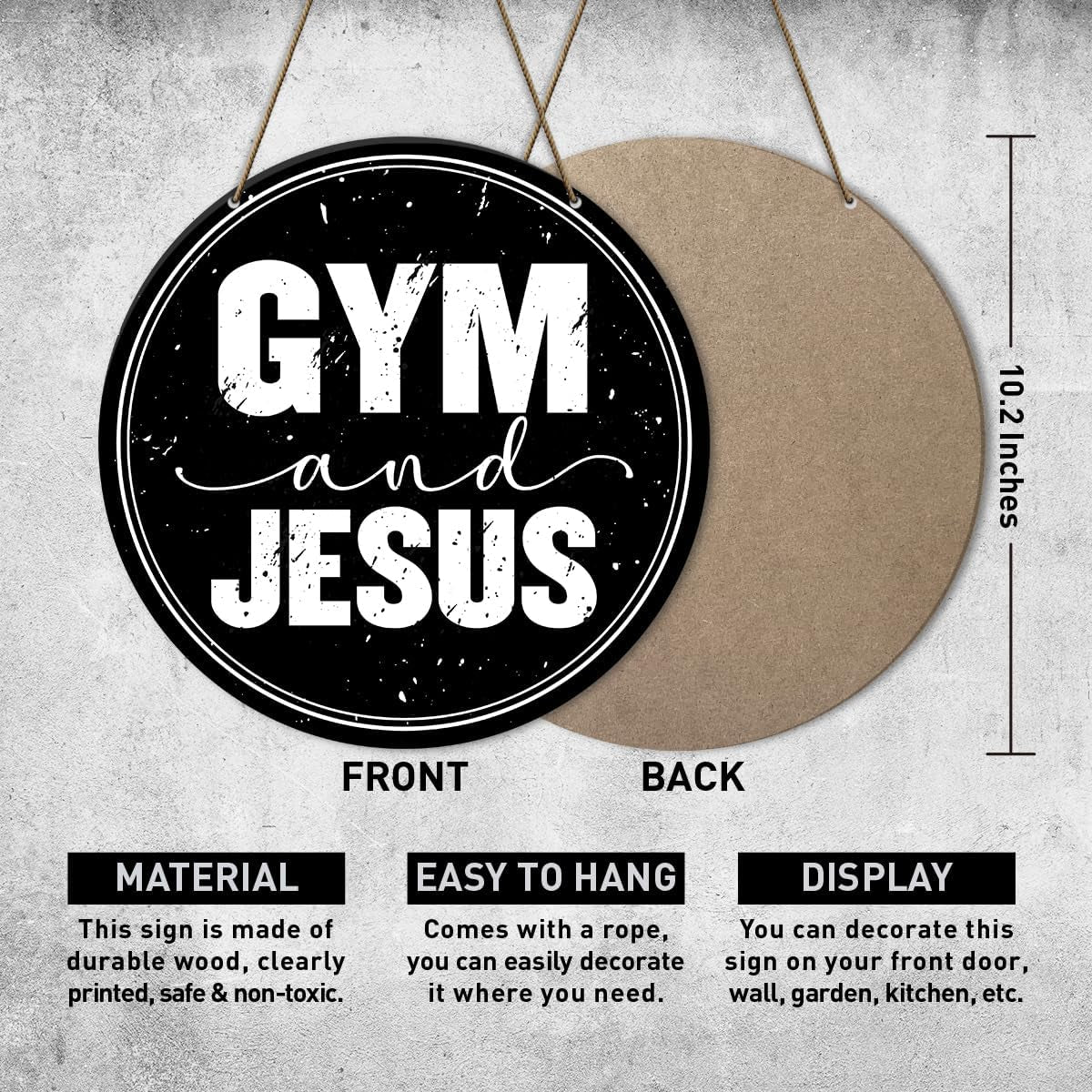 Gym Sign Decor, Home Gym Sign, Workout Room Fitness Room Decor Gym Sign Decoration, Gym Gift for Trainer Exercise Lover, Gym and Gym