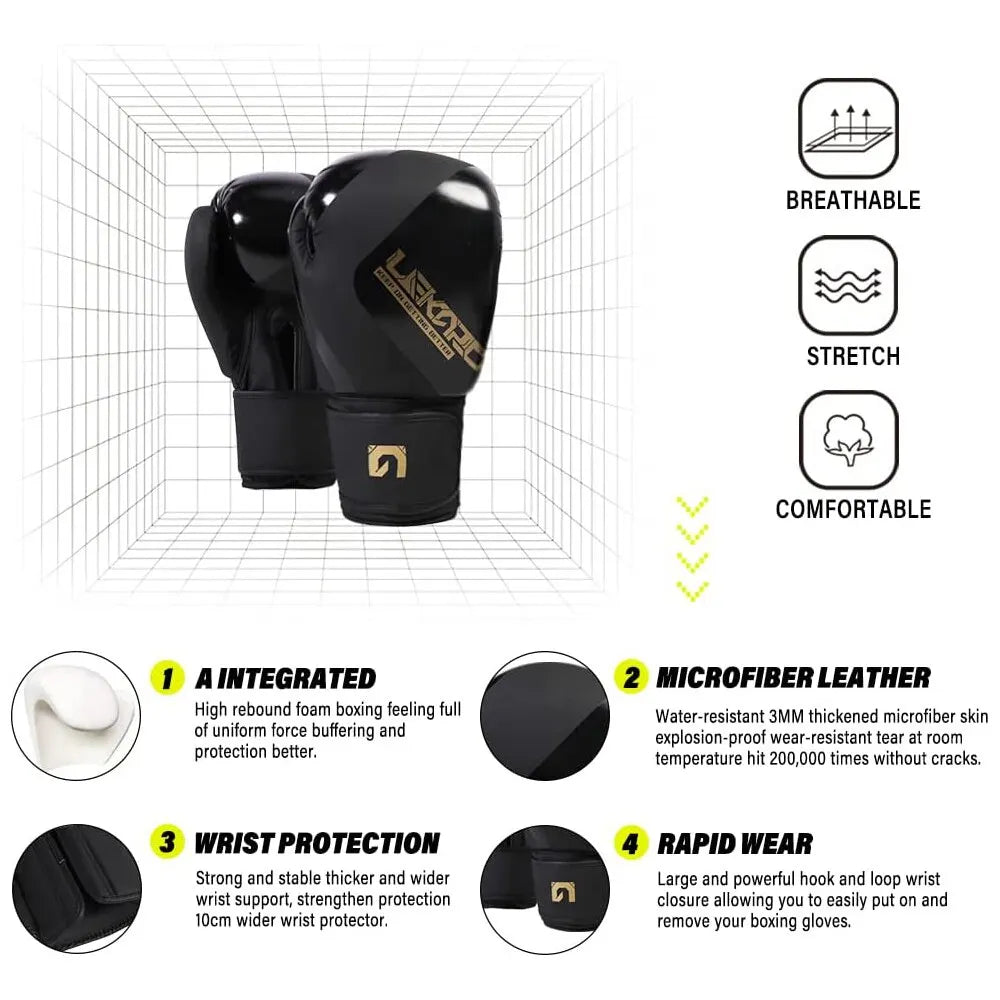 Professional 12oz Boxing Training Gloves for Adults - Muay Thai and Sanda Fighting Gloves for Men and Women, Ideal Gift for Boys