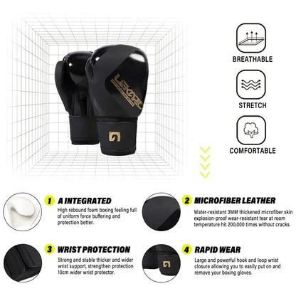 Professional 12oz Boxing Training Gloves for Adults - Muay Thai and Sanda Fighting Gloves for Men and Women, Ideal Gift for Boys